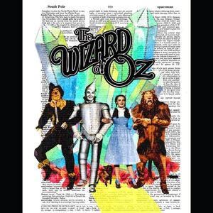 Wizard of Oz Bright Vintage Dictionary Art Print